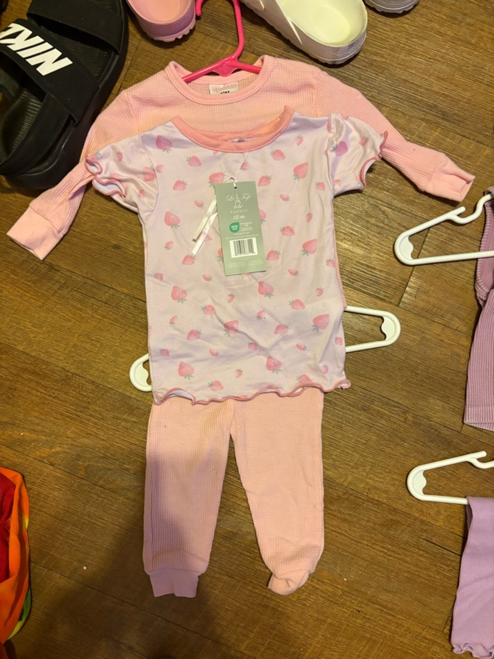 Pink Strawberry Print Kids Set - Cozy Blend
